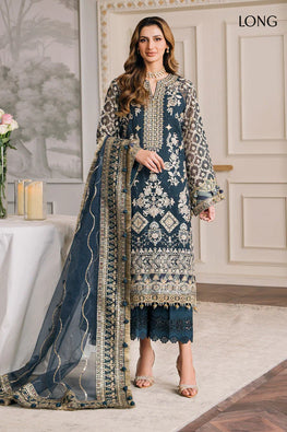 BAROQUE - EMBROIDERED CHIFFON CH12-01 UNSTITCHED